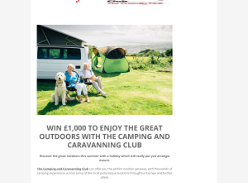 Win £1,000 with The Camping and Caravanning Club