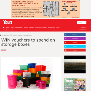 Win 1 of 10 £50 vouchers to spend on storage boxes
