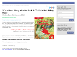 Win 1 of 10 A Read Along with Me Book & CD: Little Red Riding Hood