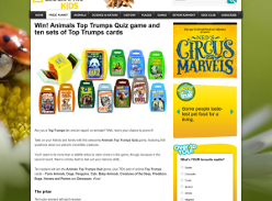 Win 1 of 10 Animals Top Trumps Quiz game and ten sets of Top Trumps cards