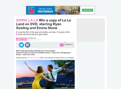 Win 1 of 10 copies of La La Land on DVD