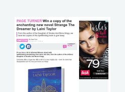 Win 1 of 10  copies of Strange The Dreamer by Laini Taylor