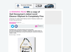Win 1 of 10 copies of the book Eleanor Oliphant Is Completely Fine