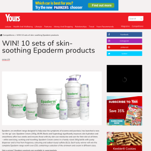 Win 1 of 10 sets of skin-soothing Epaderm products