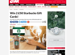 Win 1 of 2 £50 Starbucks Gift Cards