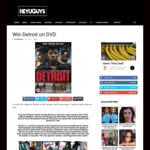 Win 1 of 2 Detroit on DVD