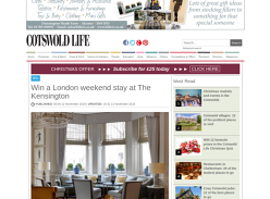 Win 1 of 2 London weekend stays at The Kensington