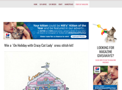 Win 1 of 2 On Holiday with Crazy Cat Lady Cross Stitch Kit
