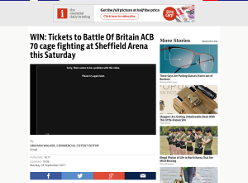 Win 1 of 2 Pairs of Tickets to Battle Of Britain ACB 70 Cage Fighting at Sheffield Arena