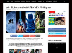 Win 1 of 2 Pairs of Tickets to the BAFTA VFX All-Nighter