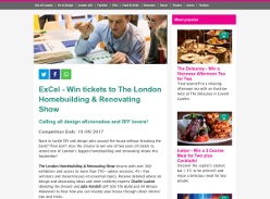 Win 1 of 2 Pairs of tickets to The London Homebuilding & Renovating Show