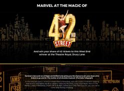 Win 1 of 21 pairs of tickets to 42nd Street a the Theatre Royal Drury Lane