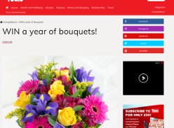 Win 1 of 3 a year of bouquets