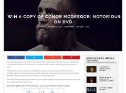 Win 1 of 3 copy of Conor McGregor: Notorious on DVD