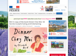 Win 1 of 3 Dinner Chez Moi: 50 Secrets to Joyful Eating and Entertaining