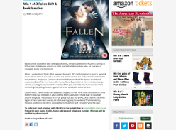 Win 1 of 3 Fallen on DVD and book