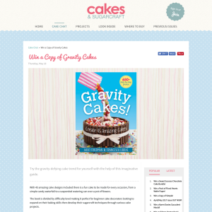 Win 1 of 3 Gravity Cakes By Jakki Friedman & Francesca Librae
