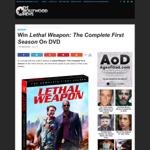 Win 1 of 3 Lethal Weapon: The Complete First Season on DVD