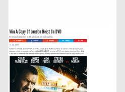 Win 1 of 3 London Heist on DVD