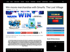 Win 1 of 3 movie merchandise with Smurfs: The Lost Village