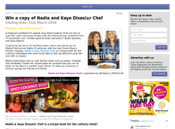 Win 1 of 3 Nadia and Kaye Disaster Chef