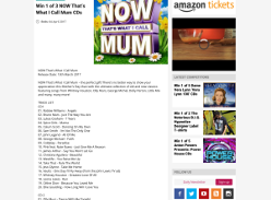 Win 1 of 3 Now That's What I Call Mum CDs