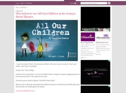 Win 1 of 3 pairs of tickets to see All Our Children at the Jermyn Street Theatre