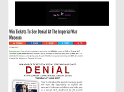 Win 1 of 3 Pairs of Tickets To See Denial At The Imperial War Museum