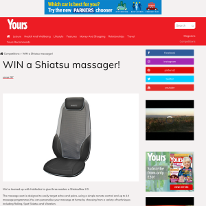 Win 1 of 3 Shiatsu massager worth £300