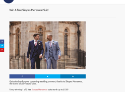 Win 1 of 3 Skopes Menswear Suits
