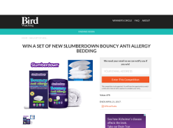 Win 1 of 3 Slumberdown Anti Allergy bedding