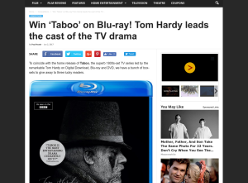 Win 1 of 3 Taboo on Blu-ray