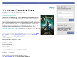 Win 1 of 3 The Roman Quests Book Bundle