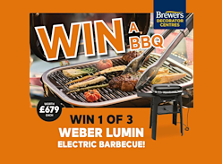 Win 1 of 3 Weber Lumin Electric Barbecues