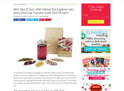 Win 1 of 4 JING Herbal Tea Explorer sets & a One-Cup Tea-iere worth £32.50 each