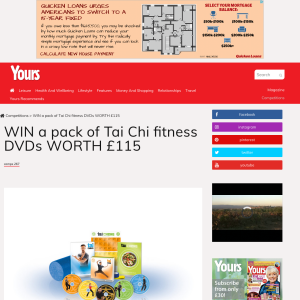 Win 1 of 4 packs of Tai Chi fitness DVDs WORTH £115