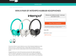 Win 1 of 4 pairs of Intempo Hubbub Headphones