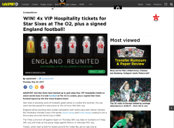 Win 1 of 4 VIP Hospitality tickets for Star Sixes at The O2, plus a signed football