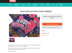 Win 1 of 5 bags of Posh Choc Nibbles
