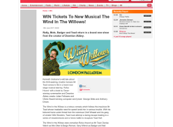 Win 1 of 5 Family Tickets To New Musical The Wind In The Willows, the London Palladium