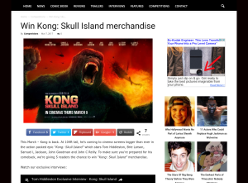 Win 1 of 5 Kong: Skull Island merchandise