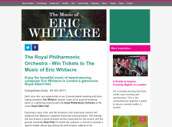 Win 1 of 5 Pairs of Tickets to The Music of Eric Whitacre