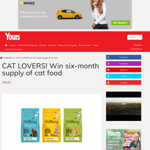 Win 1 of 5 six-month supply of cat food