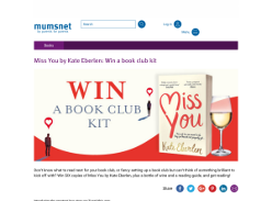 Win 1 of 6 Miss You by Kate Eberlen, plus a bottle of wine and a reading guide