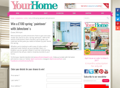 Win £100 worth of Johnstone’s Paint vouchers