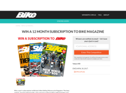 Win 12 months subscription of Bike