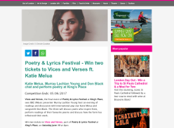 Win 2 Tickets to Vices and Verses ft. Katie Melua, London