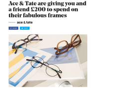 Win £200 of Ace & Tate glasses for you and a friend
