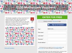 Win £250 of Mothercare vouchers