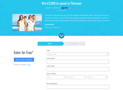 Win £3,000 to spend at Thomson